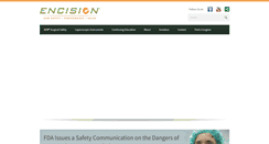 Desktop Screenshot of encision.com